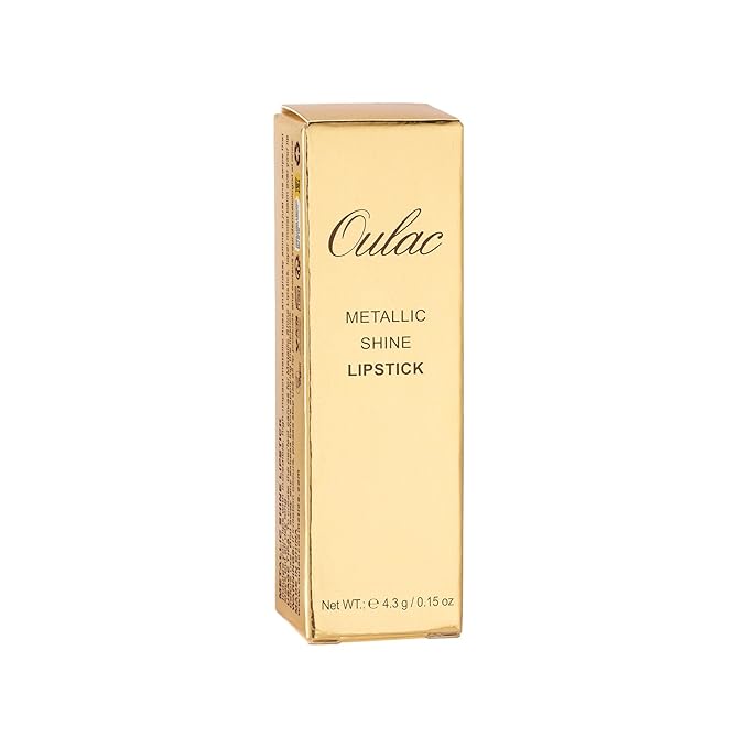 Oulac Coral Pink Matte Lipstick with Glow Metallic Finish - Vegan Lipstick for Women, Creamy Texture, Hydrating Clean Beauty Formula, High-End Magnetic Hook Design, GM09 Elysium