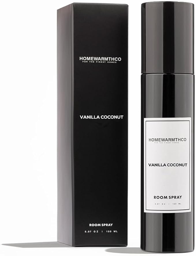 Vanilla Coconut Room Spray – 5.07 oz Scented Air Freshener for Home, Office & Linen – Long-Lasting Linen Spray for Bedding, Pillows & Fabrics – Luxurious Home Fragrance