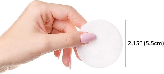 Organic Cotton Rounds, Bulk 1200 Count - Makeup Remover Pads for Face, Lint-Free