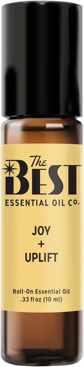 The Best Joy + Uplift Essential Oil Roll-On Blend- Premium Grade- Pre-Diluted in Coconut Oil- Ready to Use- 10 ml (.33 fl oz)