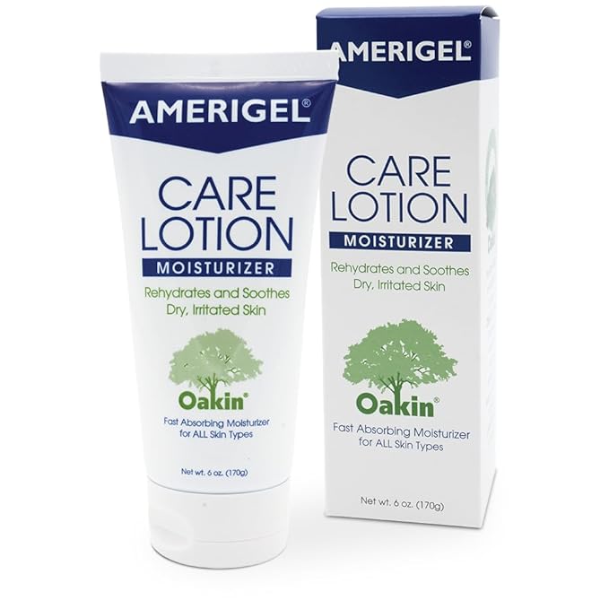 AMERIGEL Care Lotion – Hypoallergenic Moisturizer - Diabetic Skin Care - Rehydrates and Soothes Dry, Irritated Skin - 6 oz.