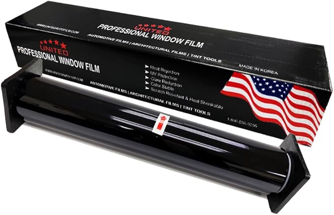 United Centurion Window Tint 50% VLT 40" Inx100'Ft 2Ply Carbon - PET Laminated Adhesive Film - Privacy Window Tint for Cars, Home, Blocks UV/IR Rays, Reduce Heat & Glare - Lifetime Color Stability