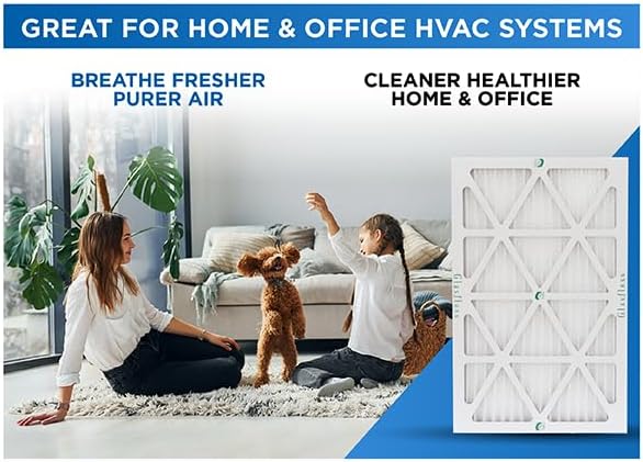 Glasfloss 16x24x2 MERV 10 2" Inch Pleated Air Filters Box of 6. Actual Size: - Image 6