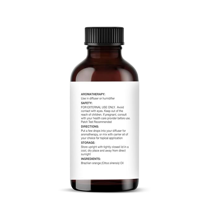 Majestic Pure Brazilian Orange Essential Oil with Glass Dropper - 1 Fl Oz - 100% Pure and Natural Brazilian Orange Oil - Premium Grade Essential Oils for Diffuser, Aromatherapy, Soap and Candle Making