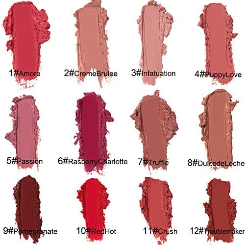 12 Colors Lips Staining Lip Oil, 2025 Upgrade Cream Texture Lipstick Long-Lasting Moisturizing Lip Oil, Waterproof Lipstick Creamy Lip Gloss Non-stick to Cup (#03, One Size)