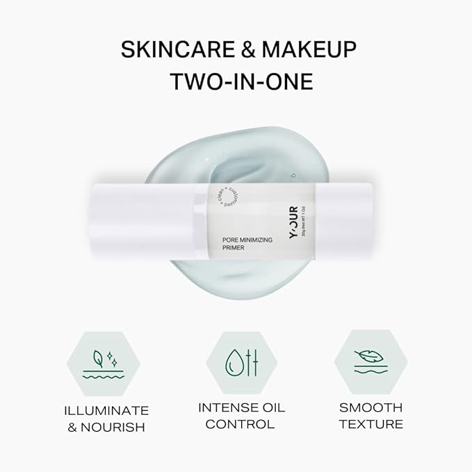 Y'OUR Makeup Setting Duo | Oil Control & Pore-minimizing | Airbrushed & Flawless Finish | Lightweight & Long-Lasting Makeup Base