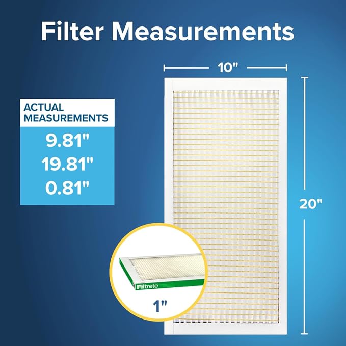 Filtrete 10x20x1 AC Furnace Air Filter, MPR 700, MERV 8, Tough on Pollen - Image 2