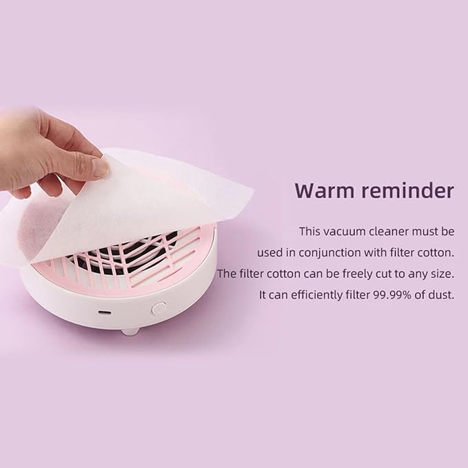 Nail Dust-Collector Filter for Nail Techs, Rechargeable Nail-Dust-Collector - Image 5