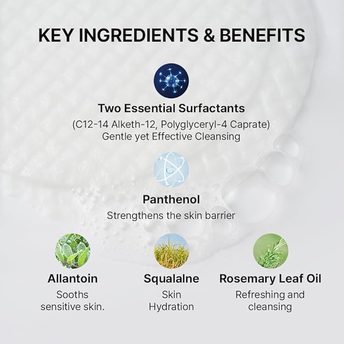 NEEDLY Mild Cleansing Pad, Makeup Remover for Sensitive Skin, Triple Deep Cleansing, Barrier Care with Only Two Surfactants & Panthenol, Extra-Large Soft Vegan Pad, Korean Skincare