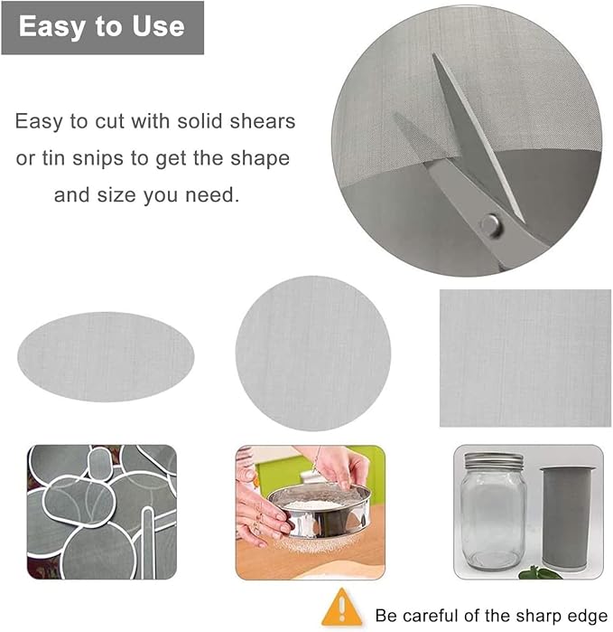 304 Stainless Steel Woven Mesh Panel, 50 Mesh 0.4mm Rustproof Metal Screen - Image 5