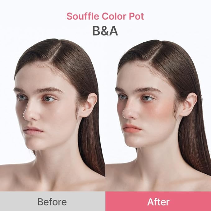 dasique Souffle Color Pot #12 Apple Tarte – Makeup Blush, Buildable Silky-Smooth Texture, Build-In Mini Brush, Multi-Use For Cheek and Lip