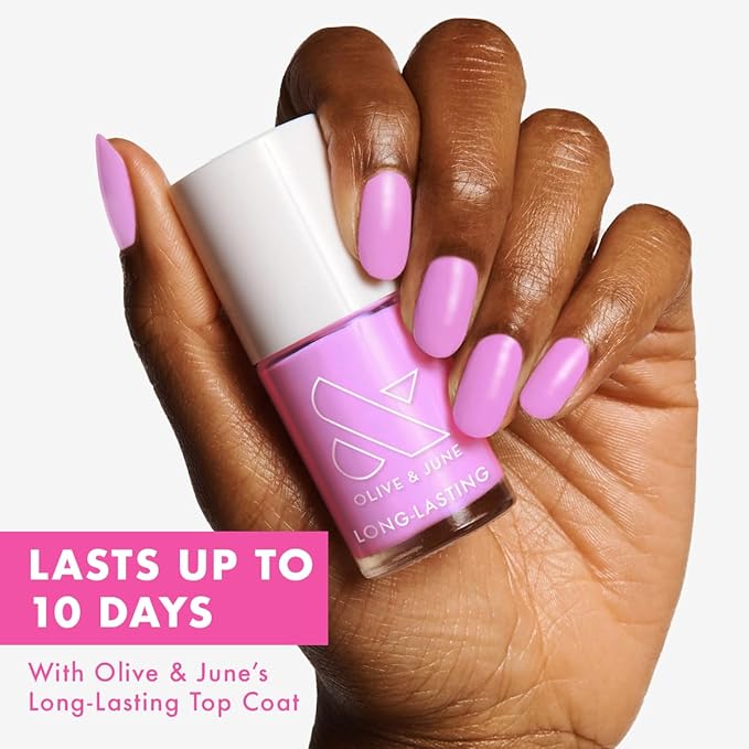 Olive & June Long Lasting Nail Polish | Gel-Like Finish No Lamp Needed | Lasts up to 10 days | Salon-Quality Color at Home | 15-Free, Vegan & Cruelty-Free Chip-Resistant Shine | Fierce & Loving Lilac