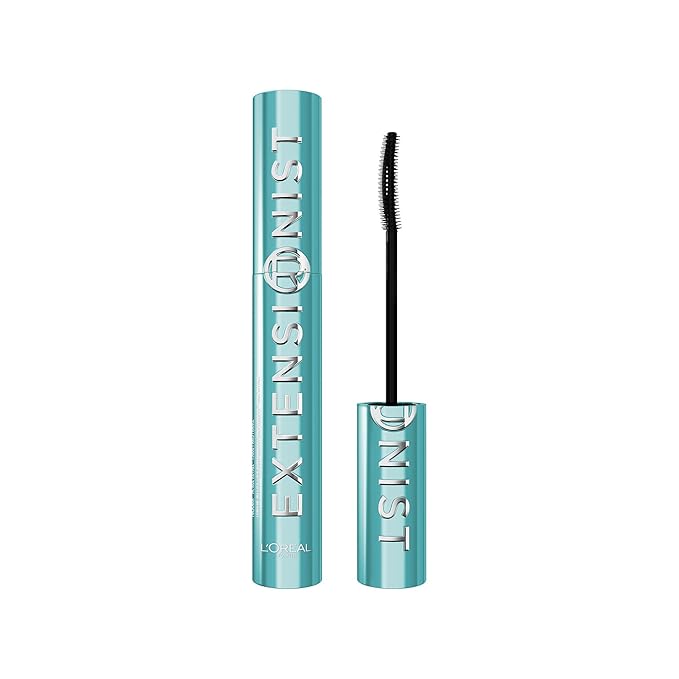 L'Oreal Paris Extensionist Waterproof Mascara, Lengthening, Volumizing, and Curling Formula For a Lash Extension Eye Makeup Look, Waterproof Black