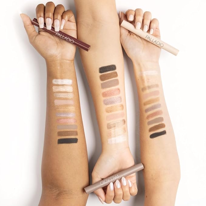 Palladio Waterproof Eyeshadow Stick with Blending Sponge, Long Lasting & Effortless Application, Smudge Free & Crease Proof Formula, Matte & Shimmer Shades, Buildable Eye Shadow (Champagne Shimmer)
