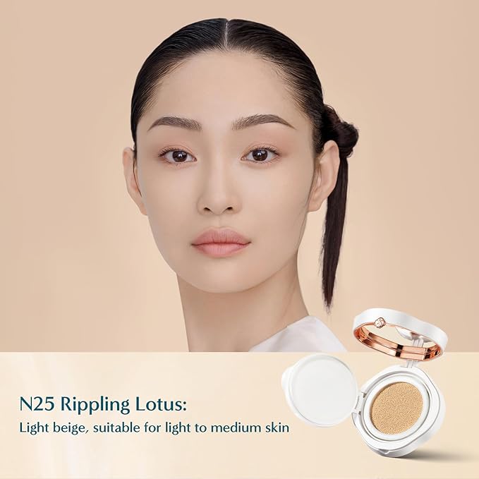 FLORASIS Flawless Jade Breathable Longwear Cushion Foundation (Ode to Embroidery) (N25 Rippling Lotus, 1 Count)