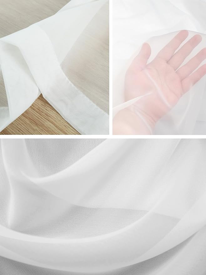 Sheer Curtains 96 Inches Long, Vintage Farmhouse Country Wood Grain Privacy - Image 7