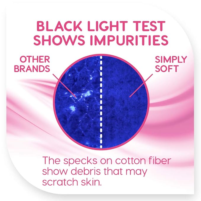 Simply Soft Hypoallergenic Exfoliating Dual Textured Cotton Rounds Pads, 80 Count (Pack of 6)