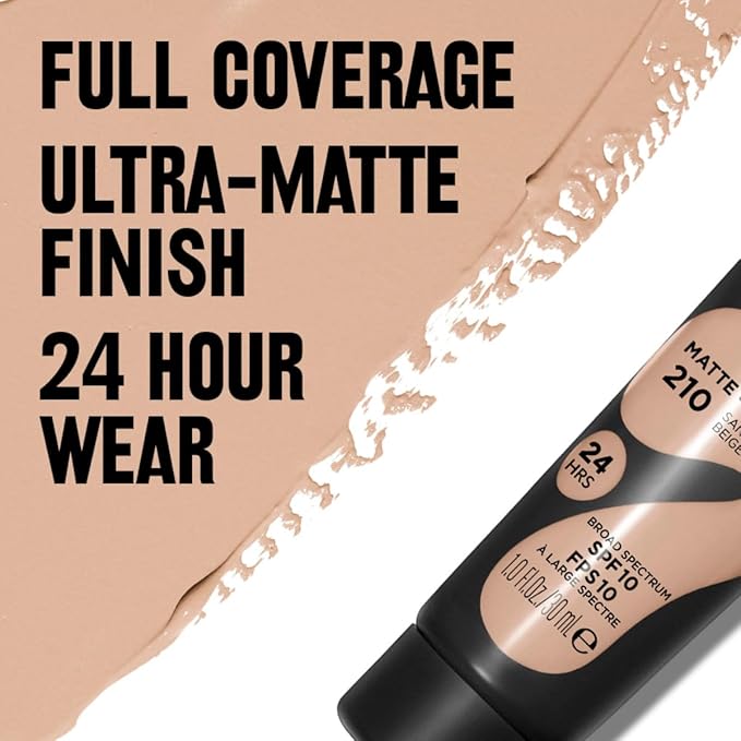 Revlon Liquid Foundation, ColorStay Face Makeup for Normal and Dry Skin, Longwear Full Coverage with Matte Finish, Oil Free, Sand Beige, 1.0 Fl Oz