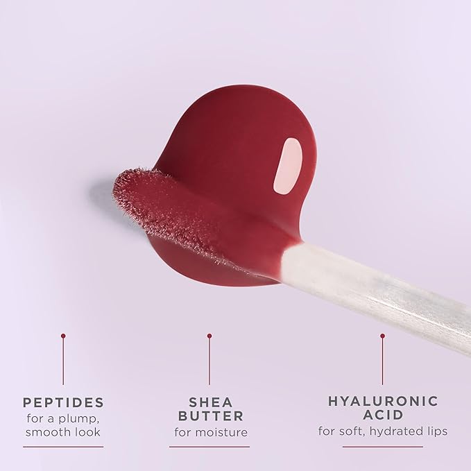 Cote Beauty's Mulberry Peptide Lip Shine, Ultra Hydrating & Long-Lasting Mauve Plumping Lip Gloss for Women with Hyaluronic Acid, Shea Butter & Jojoba Oil, Vegan & Cruelty-Free, 0.12 Fl Oz