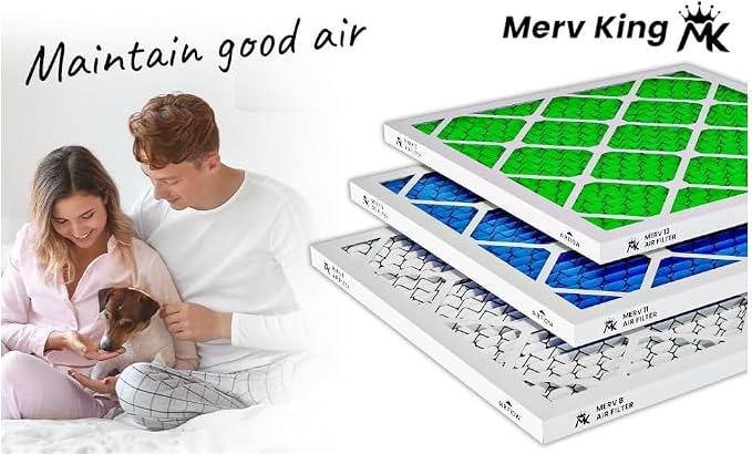 MervKing 18x18x1 Air Filter Actual Size: 17.7" x 17.7" x 0.75" MERV 8 MPR - Image 7