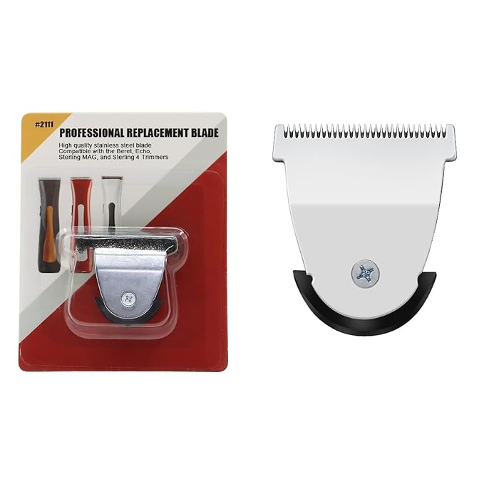 Mag Timmer Blade Replacement 2111 Blades Compatible with Wahl Sterling Mag Trimmers Blades,Fits Sterling Mag Trimmer 8841/8143 /8700/8779 and Beret 8841 Trimmer (Silver/1Pack)