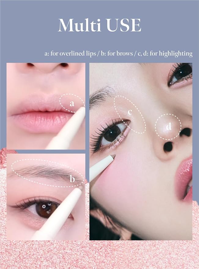 Idol AEGYO-SAL Maker 03 Tangerine Coral, 2-in-1 Under-Eye Highlighter and Contour Liner for Bright, Voluminous Eyes, Long-Lasting, Smudge-Proof Shimmer Stick with Natural Glow, Korean Beauty