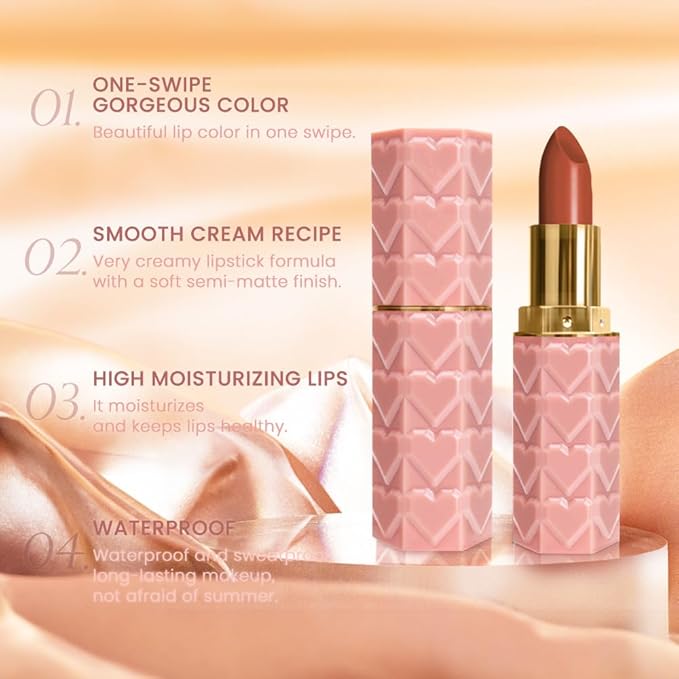 3 Pcs Matte Velvet Lipstick for Women Set,Nude Long Lasting Matte Lip Stick 24H Waterproof for Girls Natural Lip Makeup,Matte Non-Stick Lipstick Makeup for Women,labiales magicos 24 horas originales