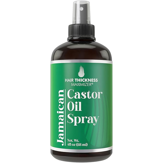 Jamaican Black Castor Oil Spray For Hair Growth. With Marula, Jojoba. Vegan, Leave In Conditioner Serum For Women, Men. Thickening, Moisturizing, Strengthening Scalp Treatment For Dry, Weak Hair