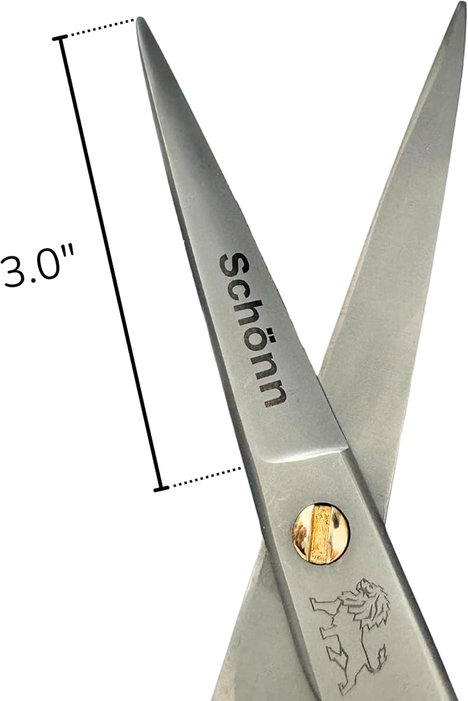 Generic Hair Cutting Scissors, Schönn Hair Scissor, Professional 6.5 inch Right-Handed Barber Shears - German Stainless Steel, Hand Sharpened (Silver/Gold), SCH-CLS-01