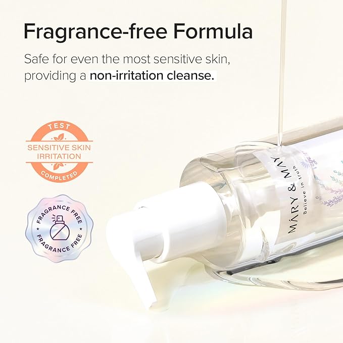Mary&May Rice + Glutathione LHA Cleansing Oil | Daily Makeup Remover | Removes Impurities, Sebum & Clogged Pores | Double Cleanse | Gentle Exfoliation for Sensitive Skin | Korean Skincare | 6.76 fl oz