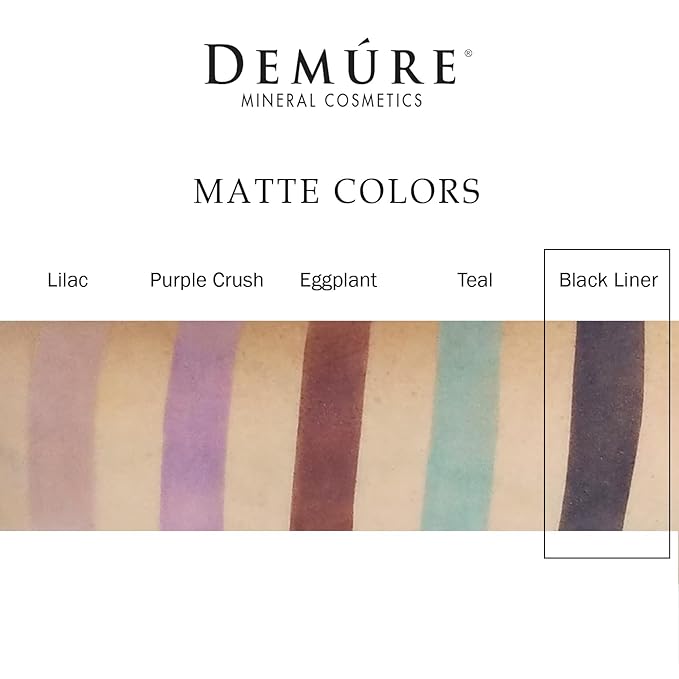 Demure Mineral Make Up (Black Liner) Eye Shadow, Matte Eyeshadow, Loose Powder, Eye Makeup, Professional Makeup
