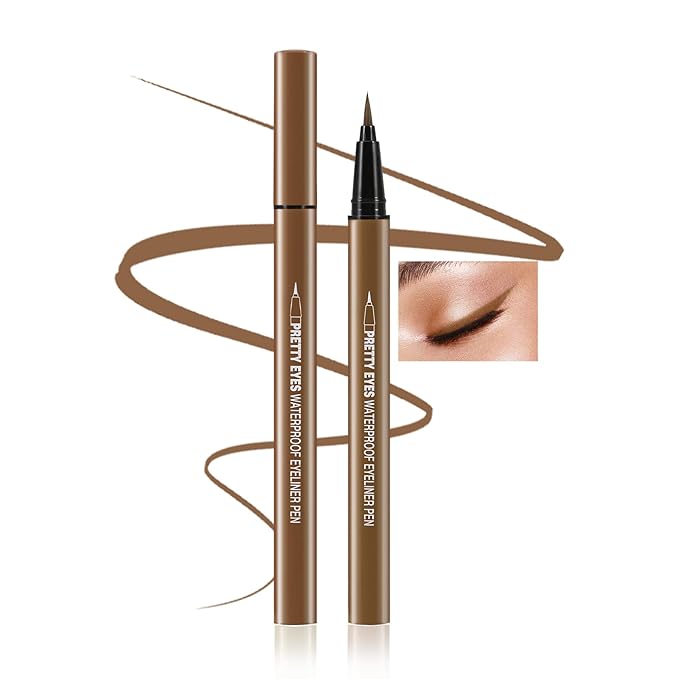Boobeen Liquid Eyeliner Pen, Matte Eye Liner with Precision Tip, Long Lasting Eyeliner Pencil for Bold Eye Makeup, Glides on Smoothly