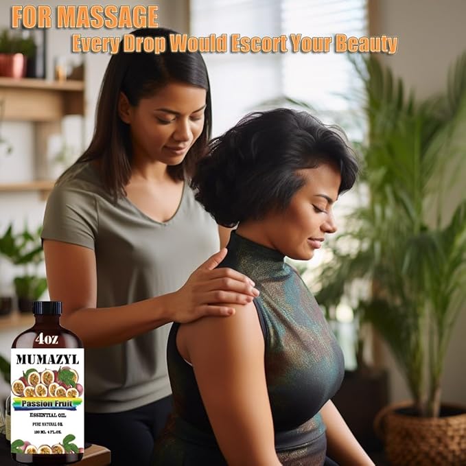 Passion Fruit Essential Oil, Passion Fruit Oil 4 Fl Oz 120ML for Diffuser Humidifier Yoga Cleaning DIY Candle Soap Making Essential Oils