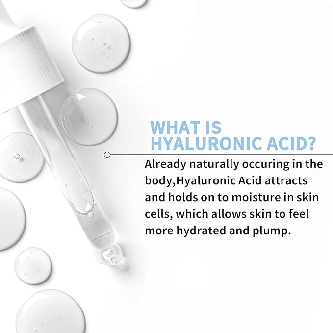 Hyaluronic Acid Serum for Face, Brightening Serum - Even Skin Tone, 100% Pure Anti Aging, Intense Hydration Moisture Non greasy Paraben Free, Water-based Skincare for Face (2 Oz)