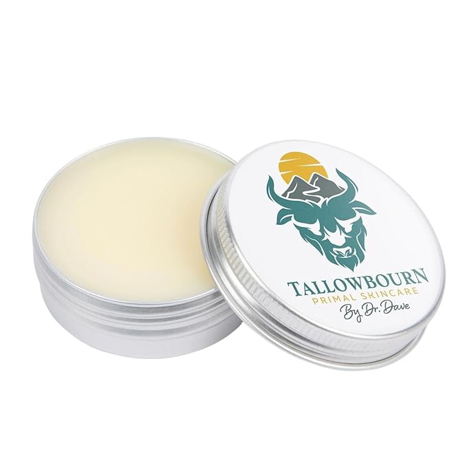 Dr. Dave's Primal Essence Grass Fed Beef Tallow Balm for Face and Body with Shea Butter, Organic Jojoba Oil, Honey, and Beeswax – Beef Tallow for Skin – Lavender and Lemon – 1 oz