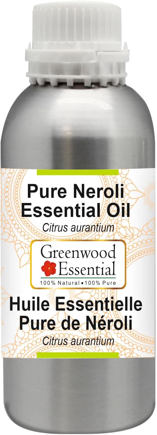 Greenwood Essential Pure Neroli Essential Oil (Citrus aurantium) Steam Distilled 300ml (10 oz)