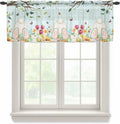 Easter Sheer Valances for Windows 54"x18", Light Filtering Kitchen Curtains by Unknown