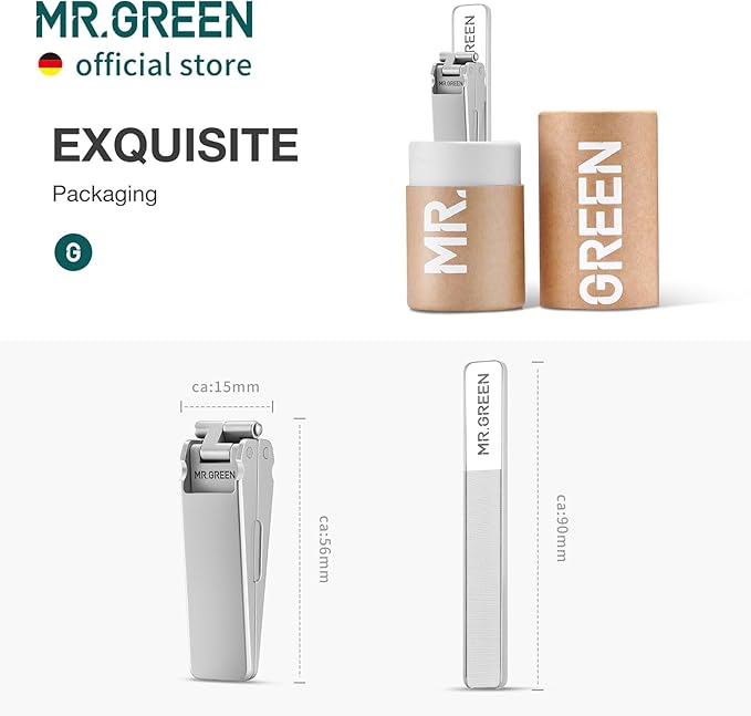 MR.GREEN Innovative Folding Nail Clippers Collapsible Nail Cutters Stainless Steel Nail Scissors Portable Travel Manicure Tools