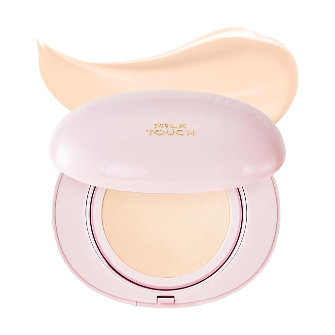 milktouch Cushion Foundation, 24H Flawless Skin, Radiant Shine, No Oxidation, Long-Lasting, Non-Creasing, 60% Hydrating Skincare Infused Korean Foundation, Valentines Gifts (15N Fair Ivory)