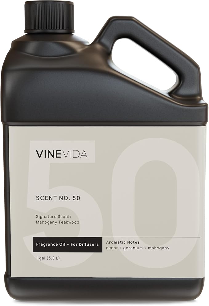 VINEVIDA Mahogany Teakwood Fragrance Oil for Cold Air Diffusers - Gallon(128 Fl Oz) - Essential Oils for Diffuser Oil Refill & Air Freshener Room Spray
