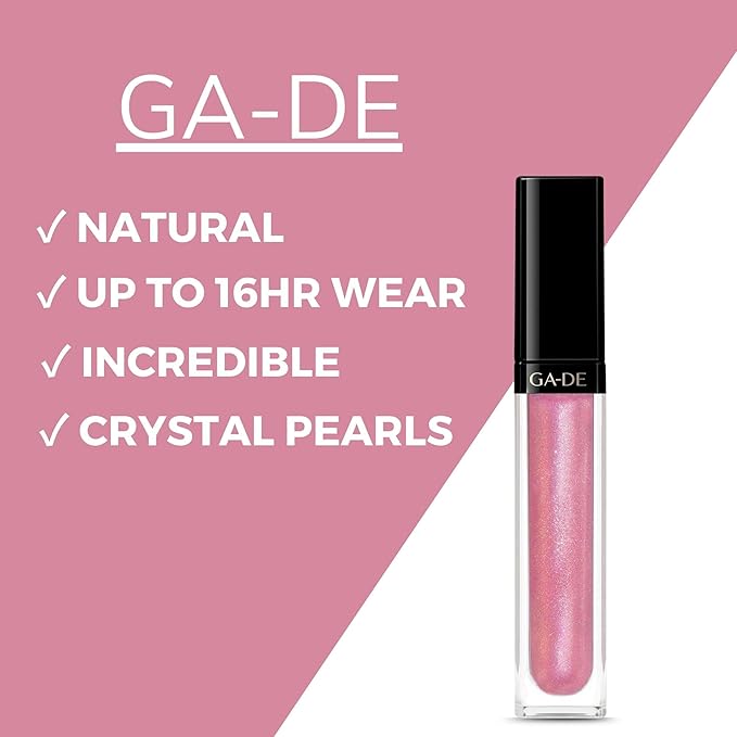 GA-DE Crystal Lights Lip Gloss, 511 - Enriched with Light-Reflecting Crystal Pearls - Smooth Silky, Rich Color - Moisturizes and Adds Shine - 0.2 oz