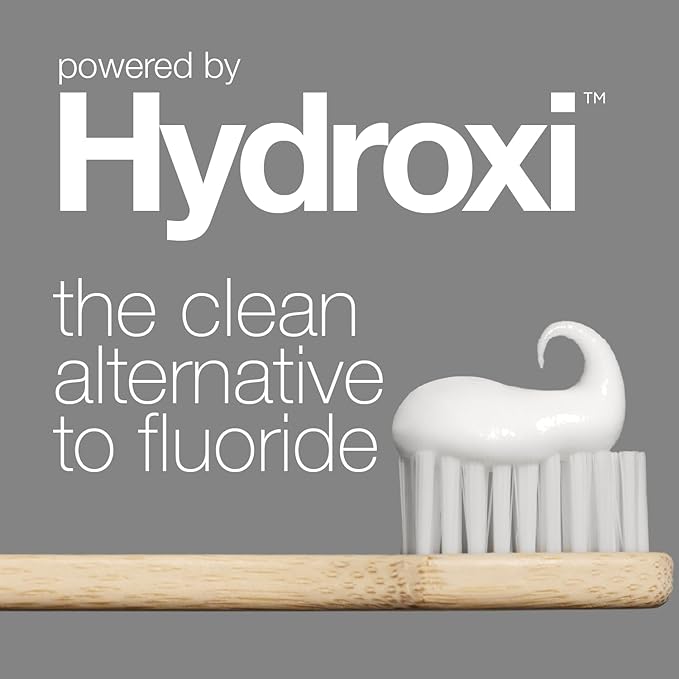 Davids Hydroxi Fluoride Free Nano Hydroxyapatite Toothpaste for Remineralizing Enamel & Sensitive Relief, Whitening, Antiplaque, SLS Free, Natural Peppermint, 5.25oz, Made in USA