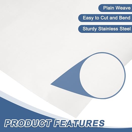 uxcell 2Pcs 200 Mesh 39" x 12" Woven Wire Mesh, 304 Stainless Steel Air Vent - Image 3