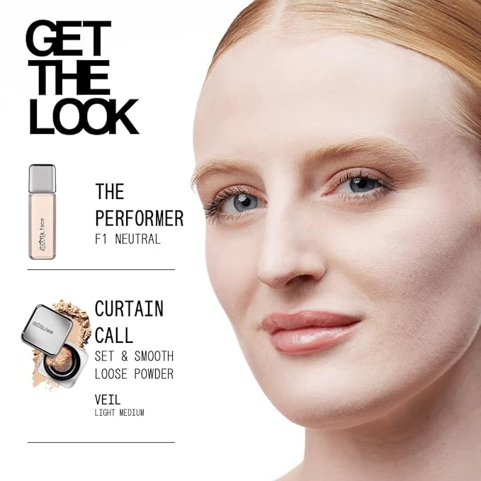about-face THE PERFORMER Skin-Focused Foundation F1Neutral – Medium Coverage, Long-Wear, Breathable & Buildable Base – Clean, Vegan, Hydrating Formula with Blue Agave & Chlorella – 1.08oz