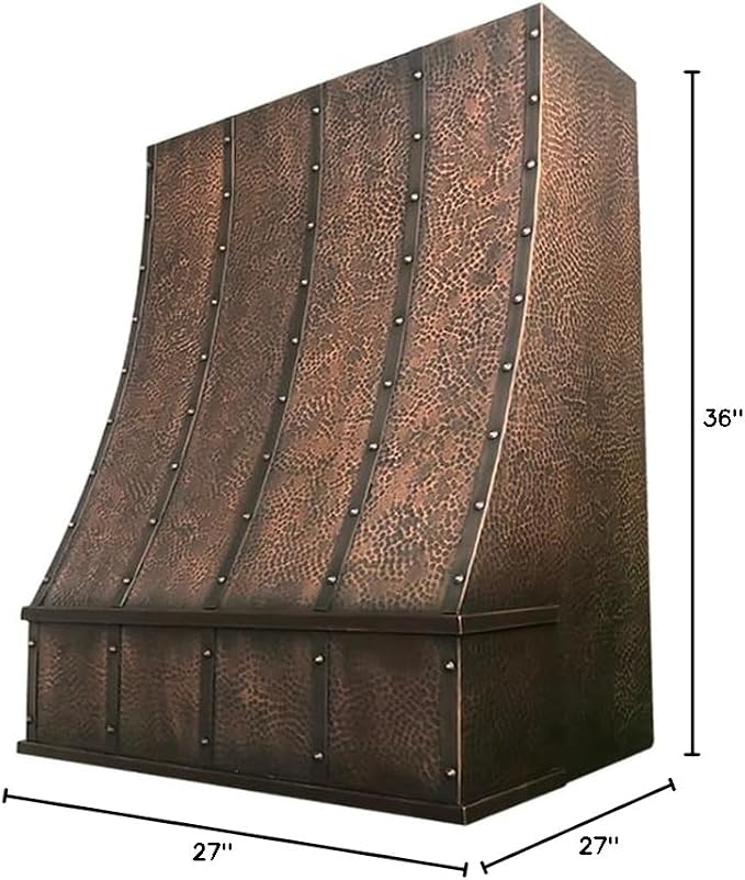 CT Copper Tailor Sloped Copper Vent Hood Island Mount, 610 CFM Exhaust Fan - Image 9