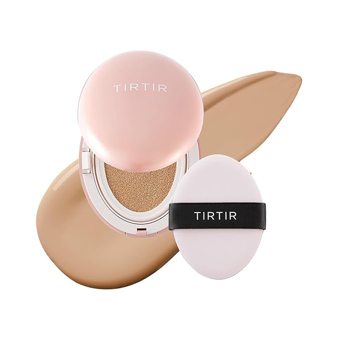 [*Mini Size*] TIRTIR All Cover Pink Cushion | Korean Cushion Foundation, (#25N Mocha, 0.15 Fl Oz)