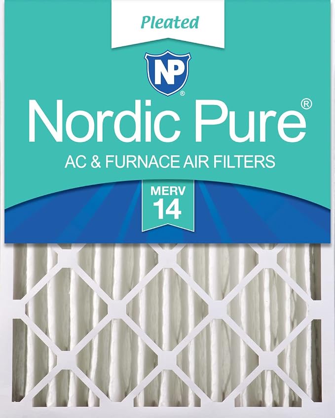 Nordic Pure 16x24x4 Pleated MERV 14 Air Filter 1 Pack by NordicPure