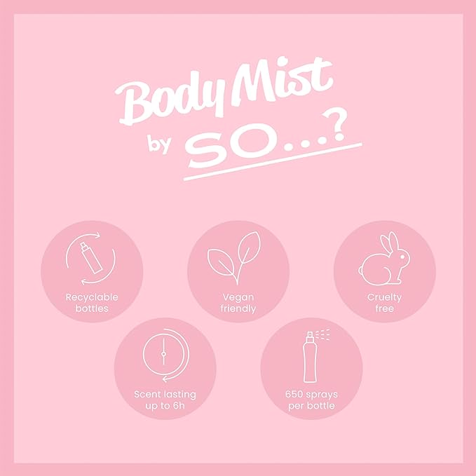 So...? Cotton Candy Body Mist Perfume for Women - Sweet Vanilla Perfume with Notes of Bergamot, Raspberry, Candy Floss - Gifts for Women - 3.5 oz