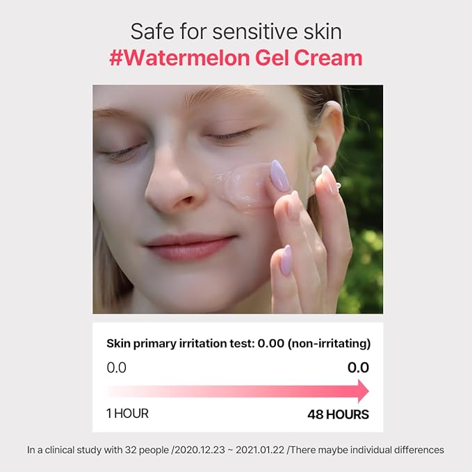 HEIMISH Watermelon Moisture Soothing Gel Cream - Hydrating, Cooling & Soothing, Plumping Facial Cream, Daily Face Moisturizer with Watermelon Extract, Lightweight, Fast-absorbing, 3.7fl.oz/110ml