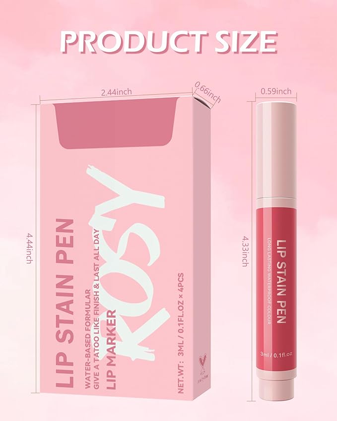 Lip Stain Liner Pen-1Pcs Nude Brown Lip Tint Stain Liquid Lipstick Lip Liner Pencil,Matte Lipcolor Lipstain,Longlasting Waterproof Lip Gloss,Precise Chisel Tip Lipgloss,Makeup Gift for Women-02